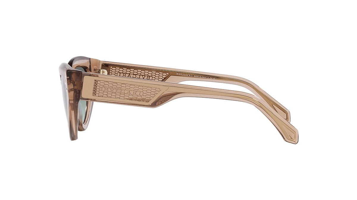 Bvlgari BV8256 53 Green Gradient & Transparent Brown Sunglasses 