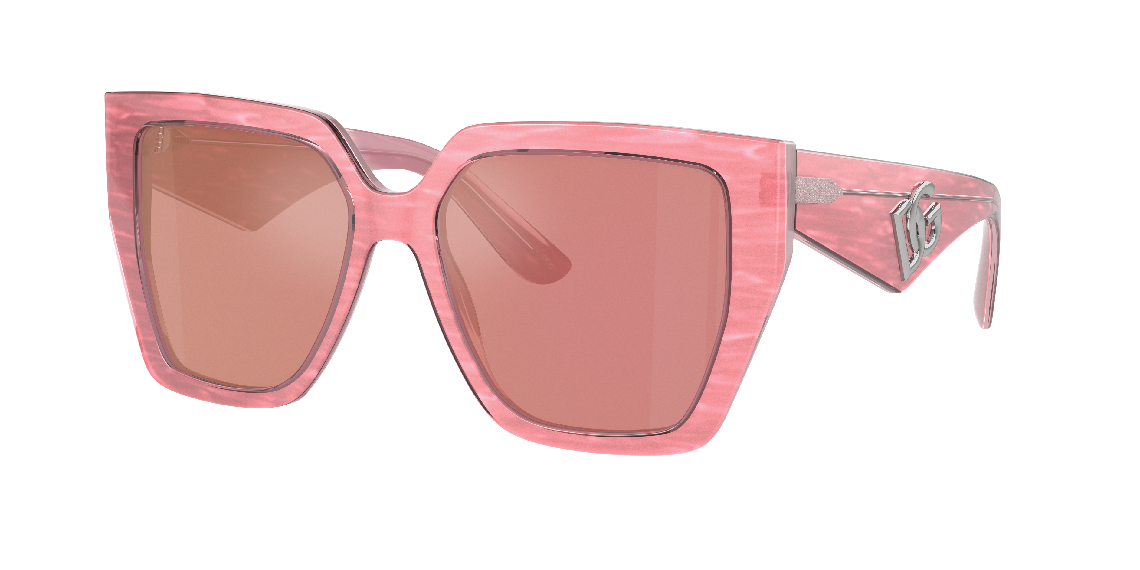 Dolce & Gabbana Women's Low Bridge Fit Sunglasses, Dg4438f In Pink Dark Mirror Red