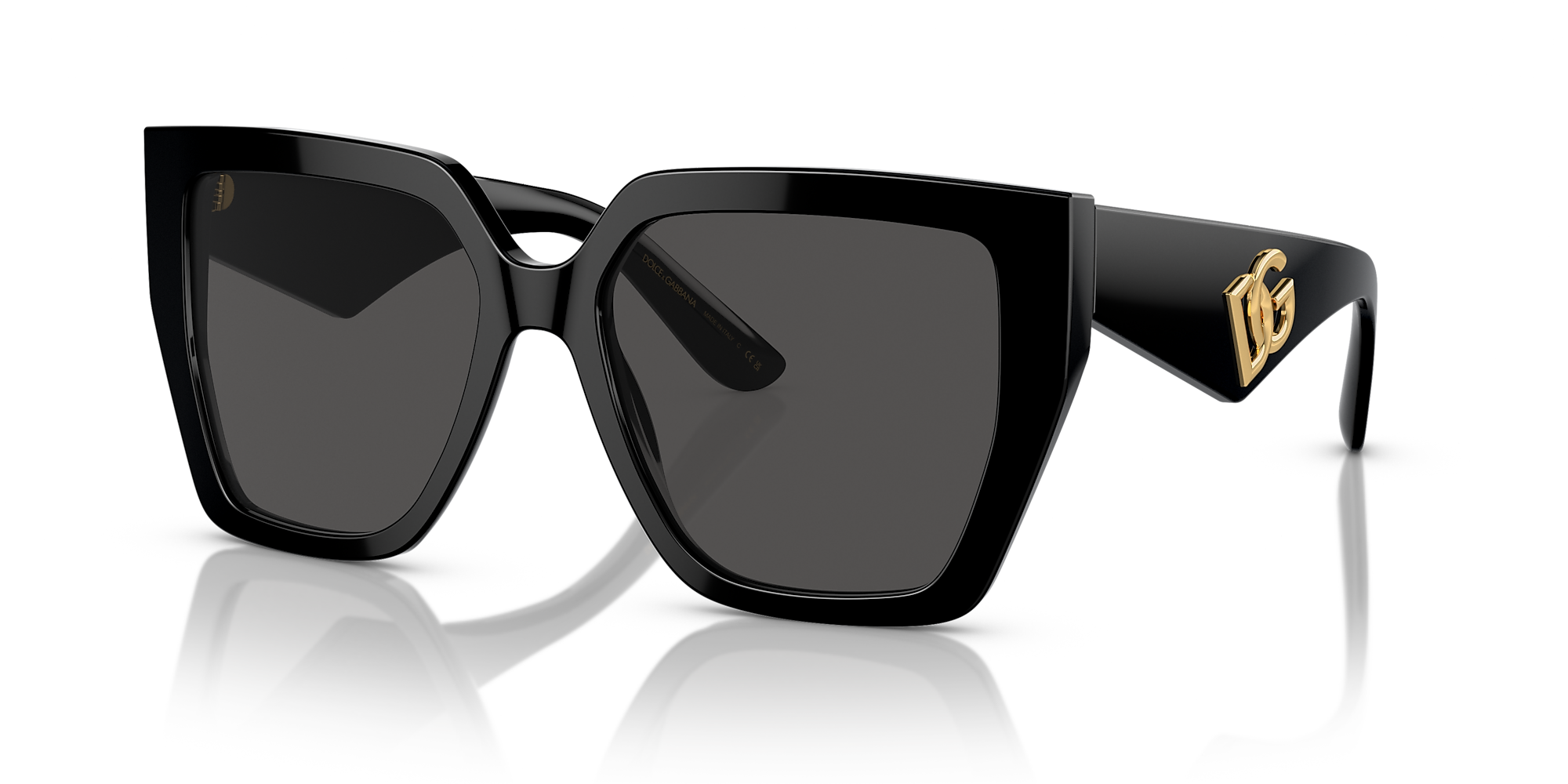 Dolce&Gabbana DG4438F 55 Dark Grey & Black Sunglasses | Sunglass Hut USA