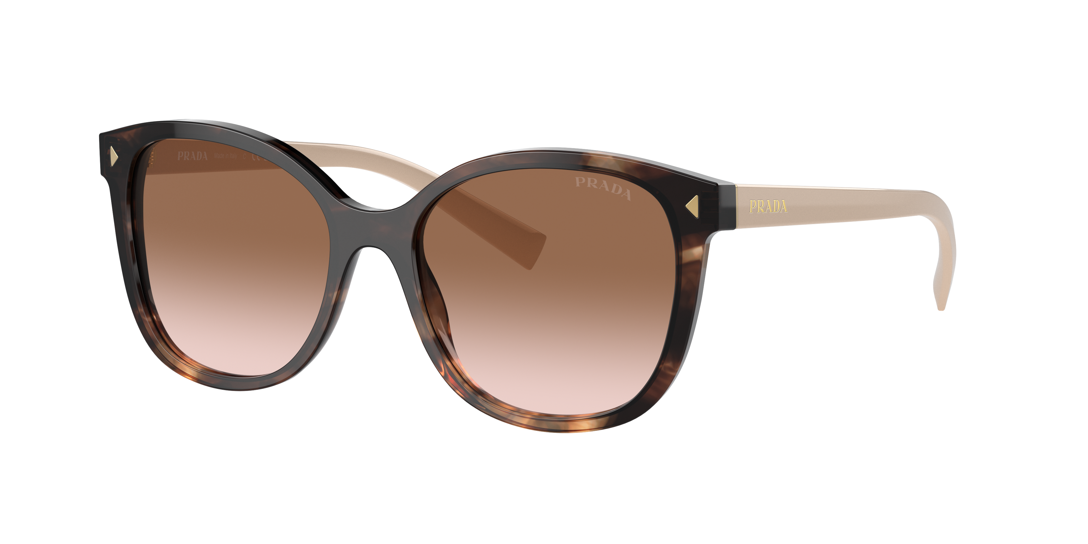 Prada Tortoiseshell-effect Square-frame Sunglasses In Brown Gradient
