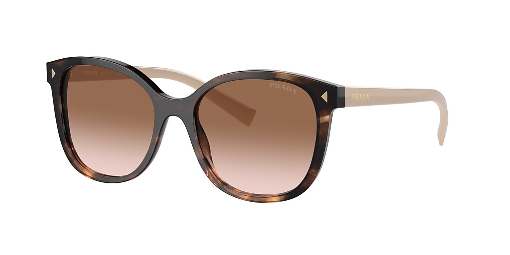 Prada PR 22ZSF 55 Brown Gradient & Caramel Tortoise Sunglasses ...