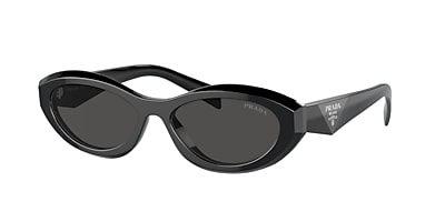 Prada PR 26ZS 55 Dark Grey & Black Sunglasses | Sunglass Hut USA