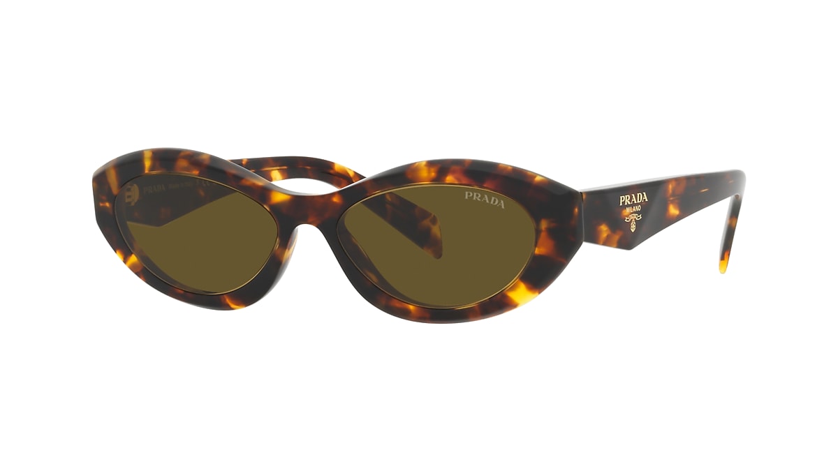 Prada PR 26ZSF L (56 - 15) with Brown lenses and Green frame