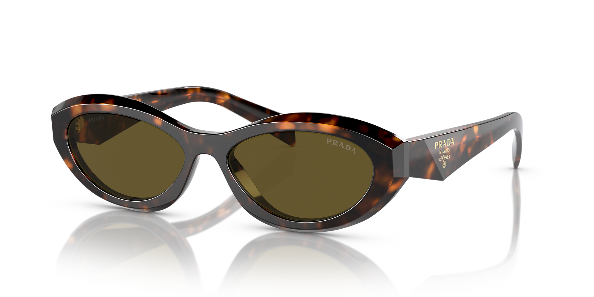 Prada PR 26ZSF 56 Dark Brown & Sage/Honey Tortoise Sunglasses ...