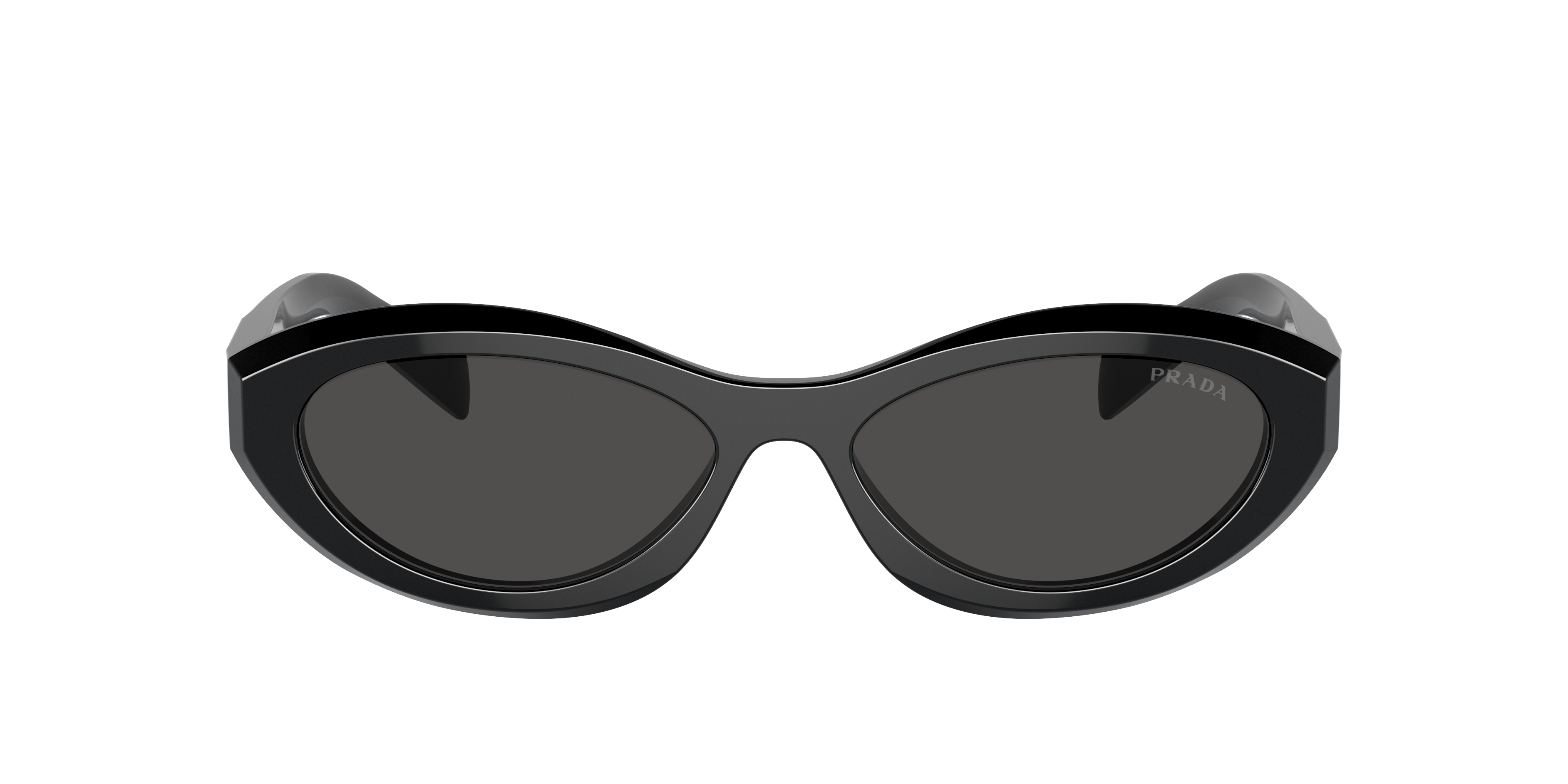Prada Pr 26zs 16k08z 55mm Womens Oval Sunglasses In Dark Grey