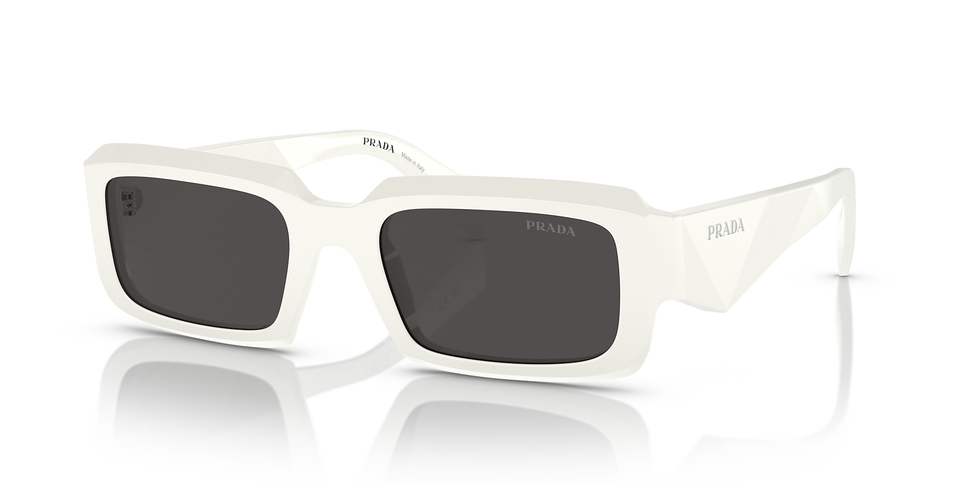 Prada PR 27ZS 54 Dark Grey & White Sunglasses | Sunglass Hut USA