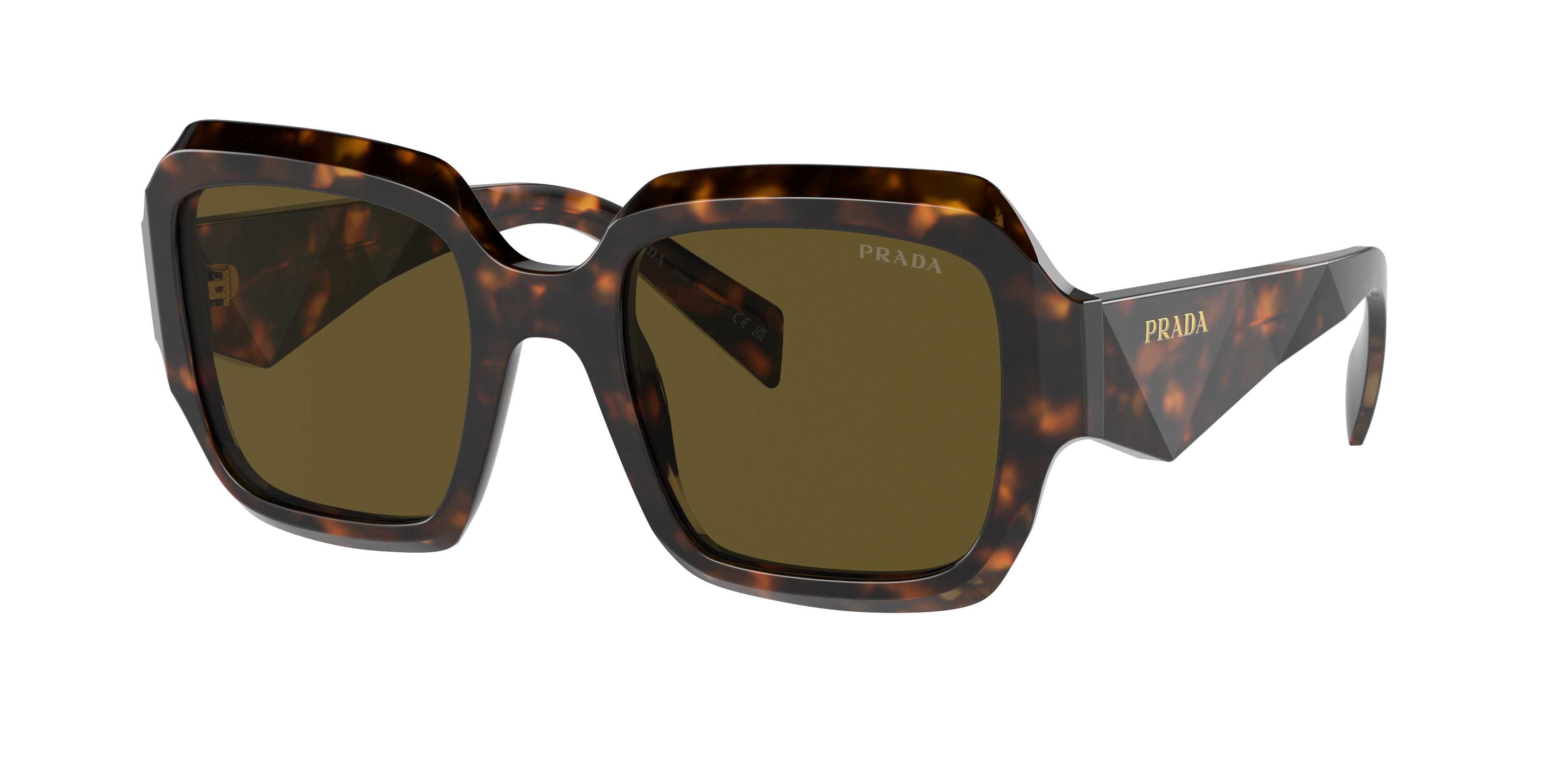 Shop Prada Woman Sunglasses Pr 28zs In Dark Brown
