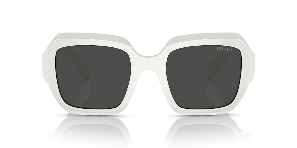 Prada white store frame glasses