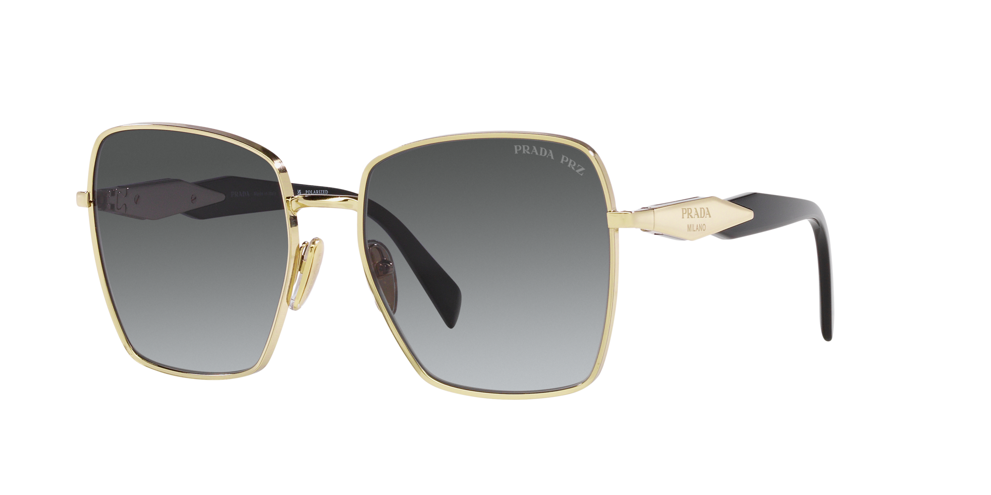 $378 Prada SPR54V Women's Gold Aviator Gradient Sunglasses Shades 58-14-140  | eBay