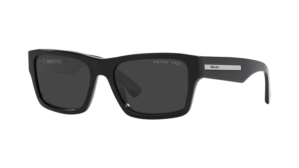 Prada PR 25ZS M (53 - 18) with Black lenses and Black frame