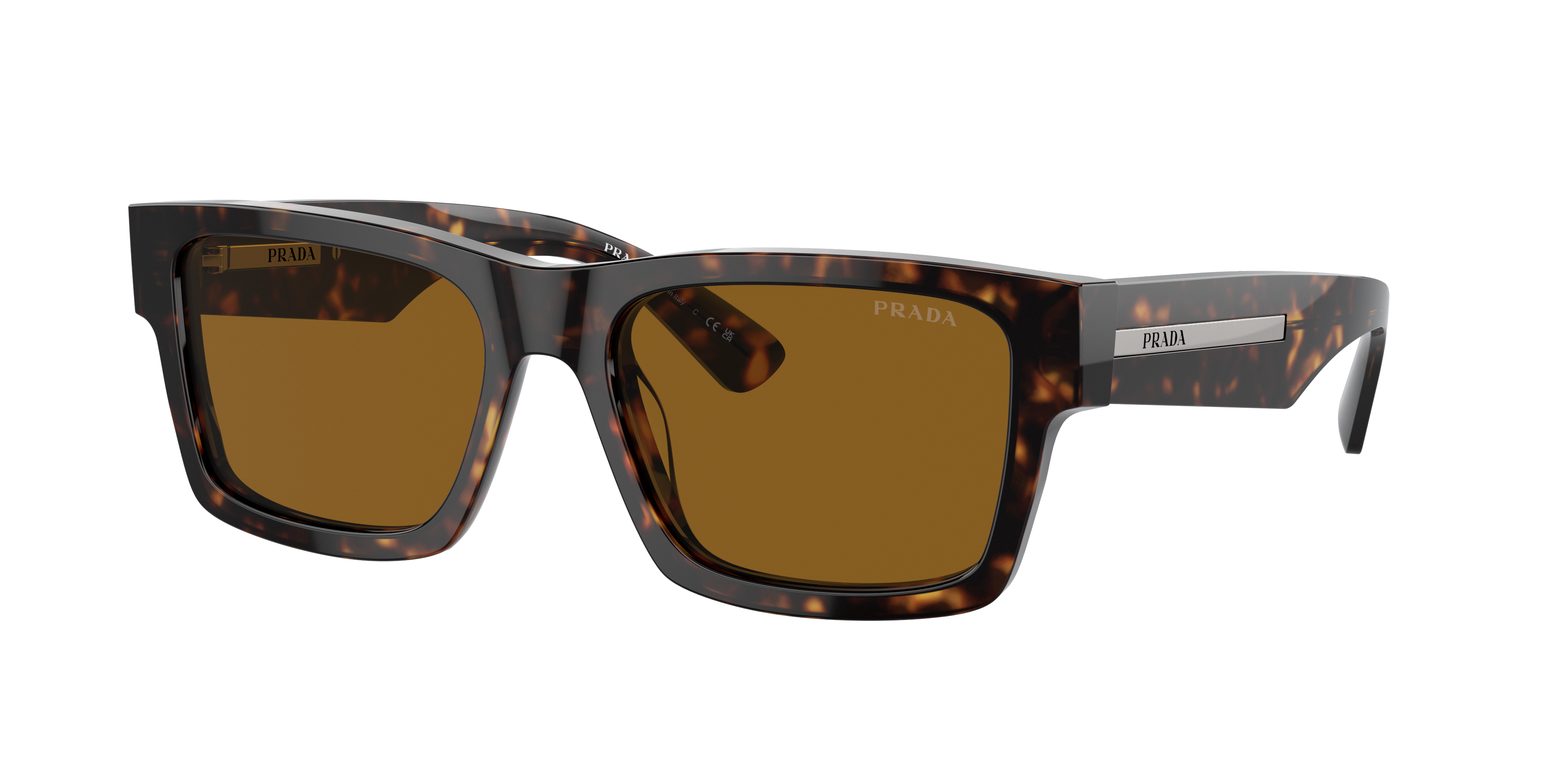 Shop Prada Man Sunglasses Pr 25zs In Brown