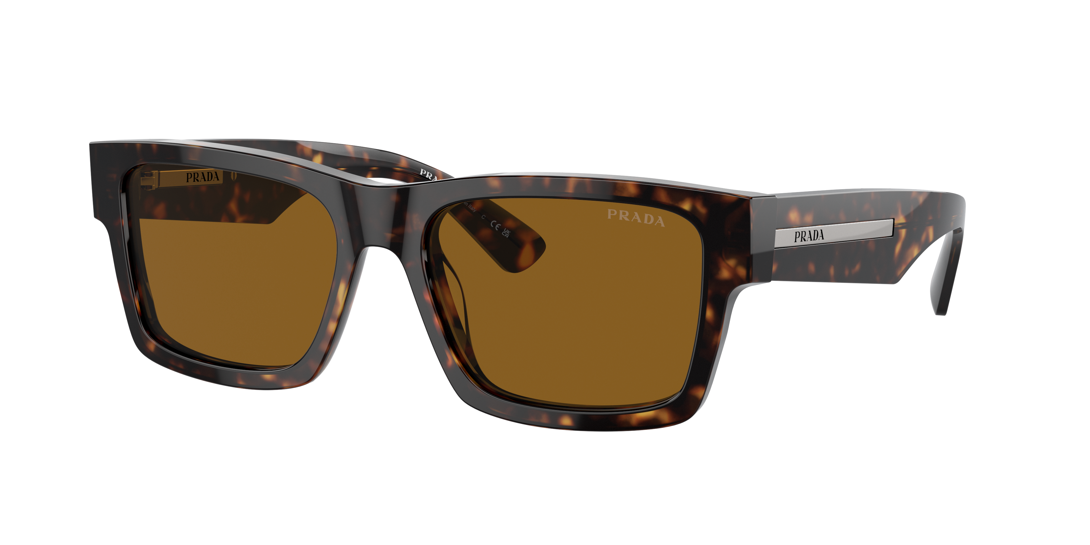 Shop Prada Man Sunglass Pr 25zs In Brown