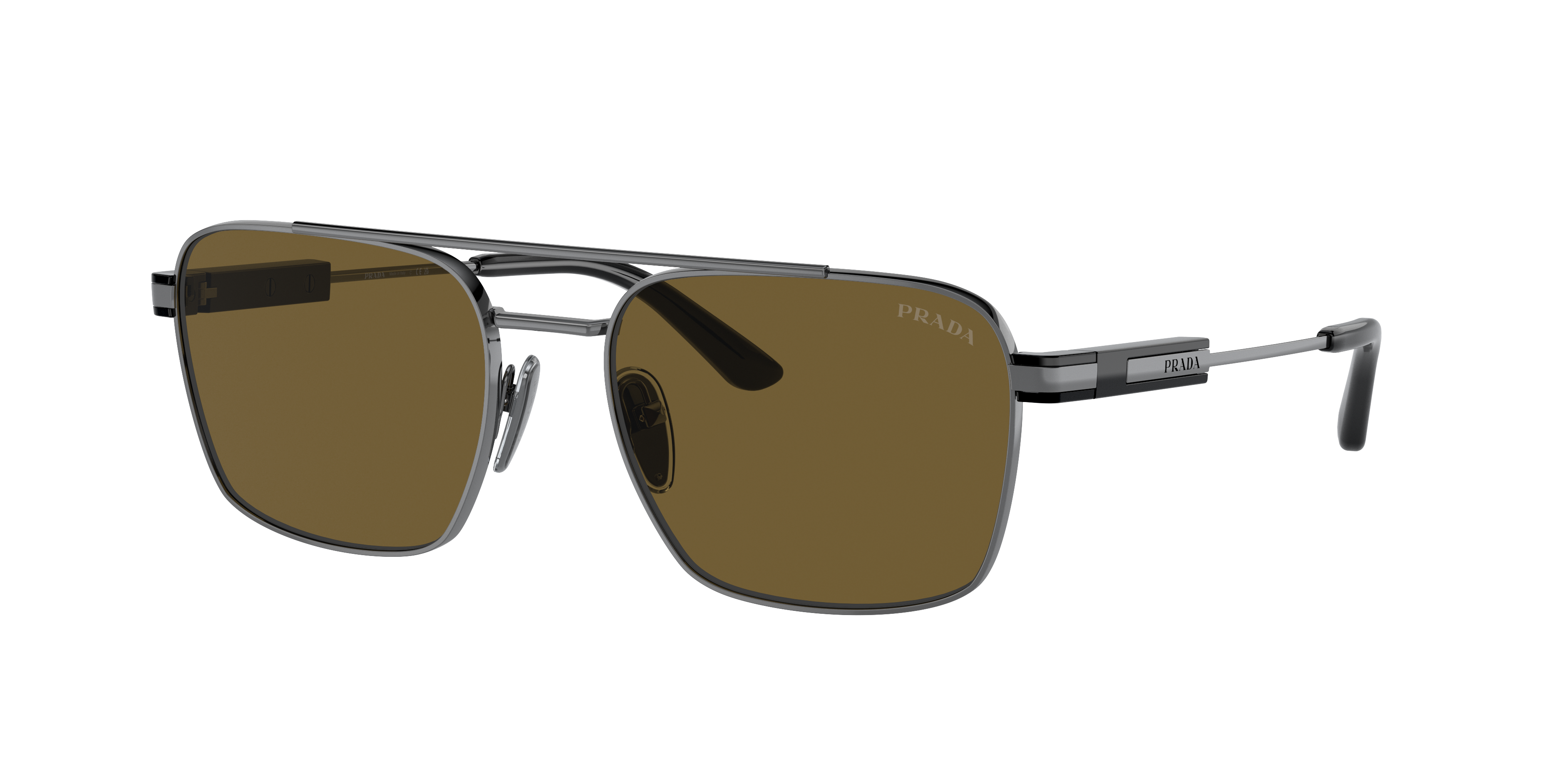 Prada Unisex Sunglasses Pr 67zs In Dark Brown