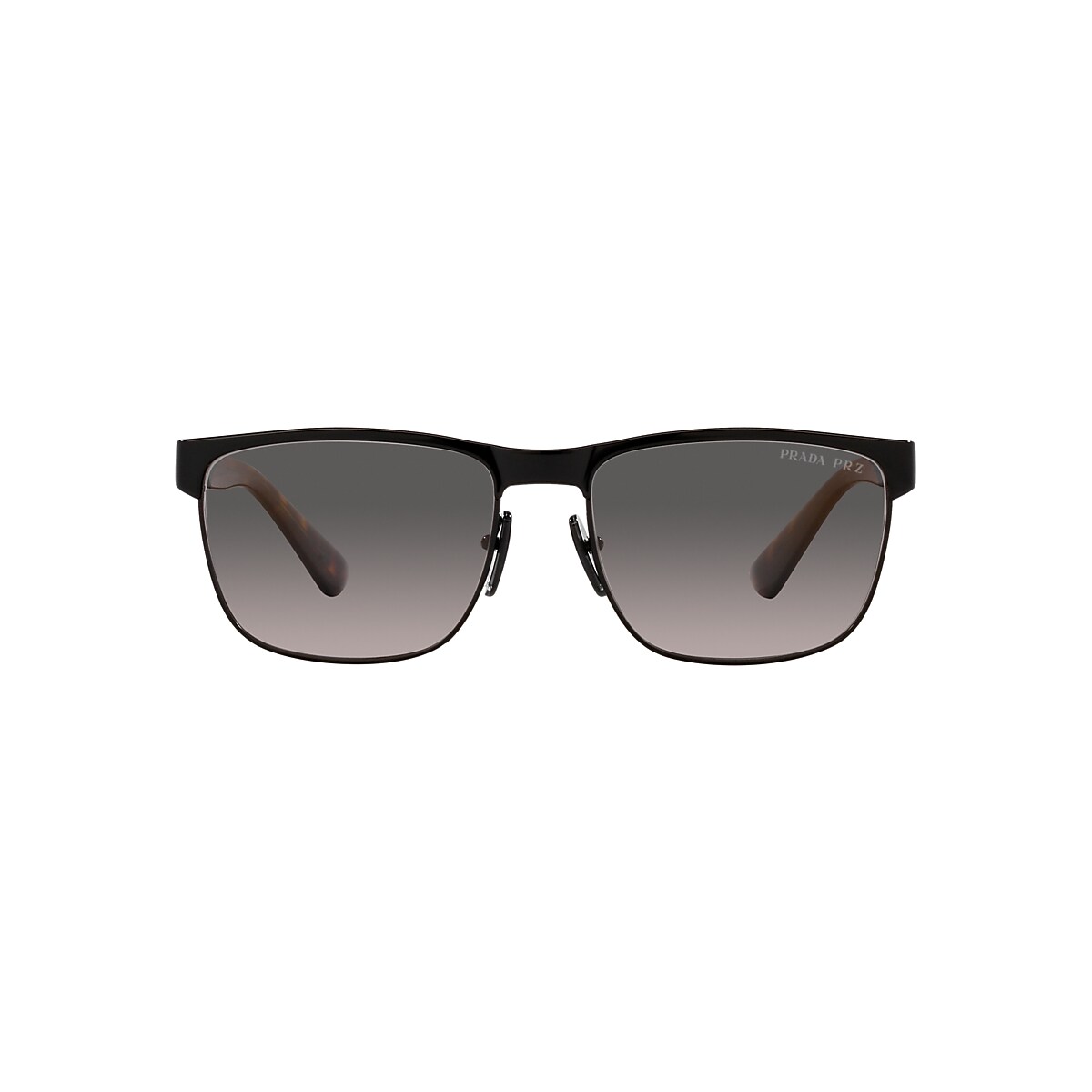 PRADA PR 66ZS Black - Man Luxury Sunglasses, Polar Grey Gradient Lens