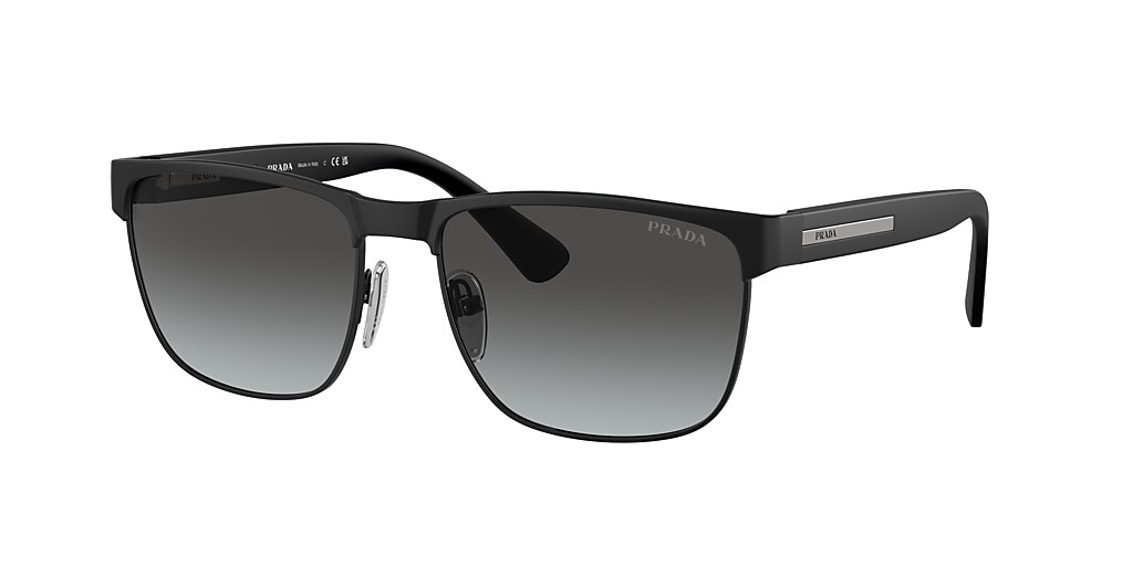 Prada PR 66ZS 58 Grey Gradient & Matte Black Sunglasses | Sunglass Hut USA