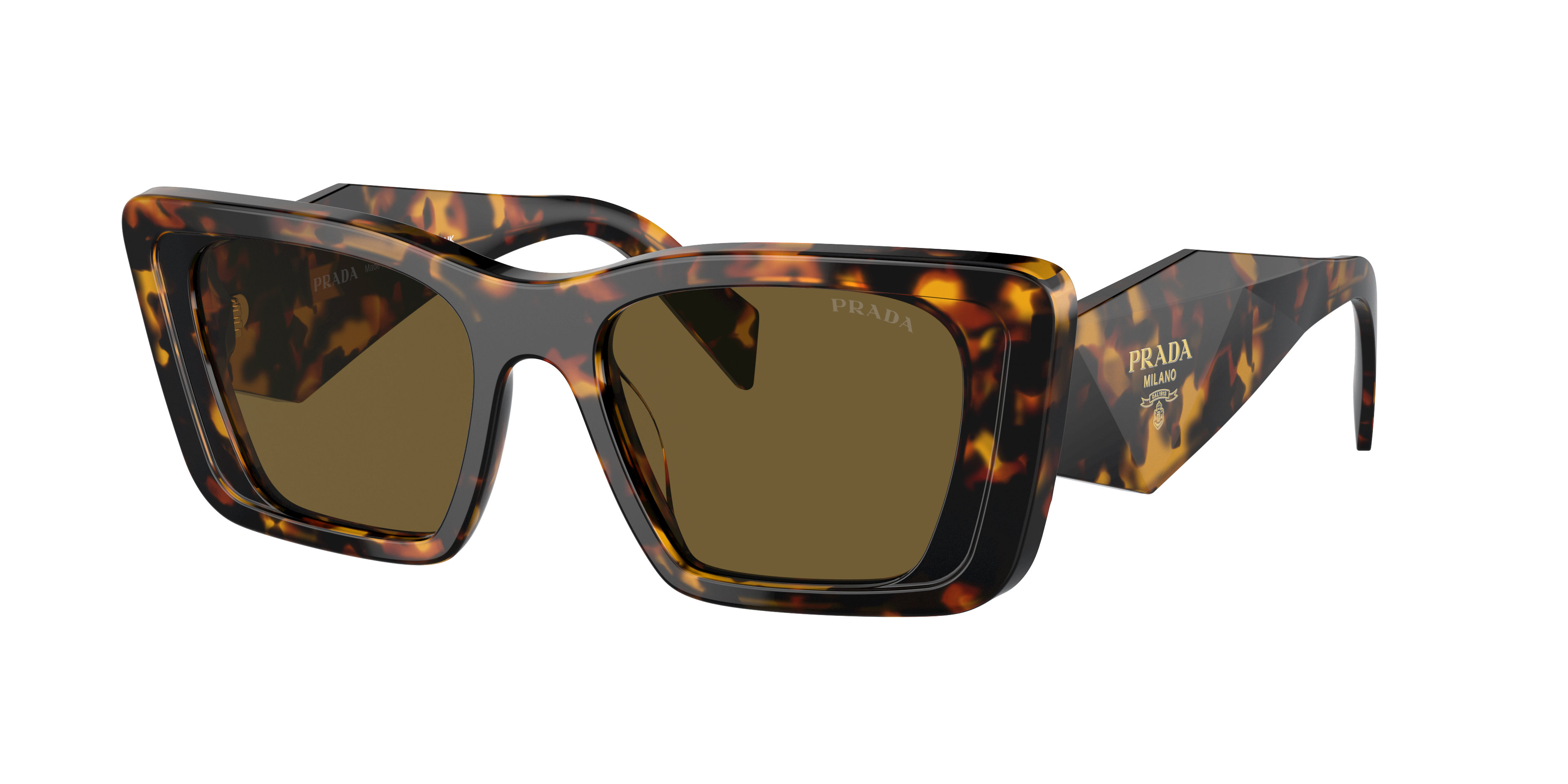 Prada Woman Sunglass Pr 08ys In Dark Brown
