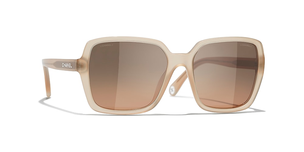 Chanel Square Sunglasses CH5505 54 Light Brown & Dark Beige Sunglasses