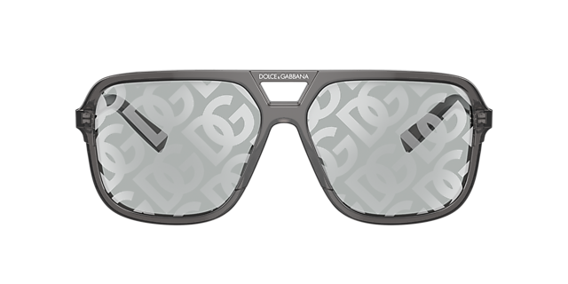 Dolceu0026Gabbana DG4354 58 Dark Grey u0026 Top Black On Crystal Polarized  Sunglasses | Sunglass Hut USA