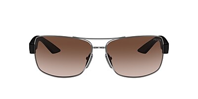 Prada Linea Rossa PS 50ZS 65 Gradient Brown & Gunmetal Sunglasses 