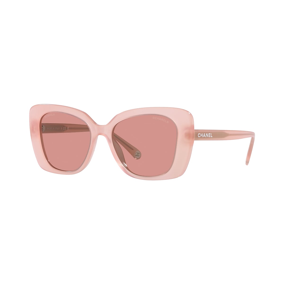 Chanel Rectangle Sunglasses CH5504A 53 Gray & Light Pink Sunglasses