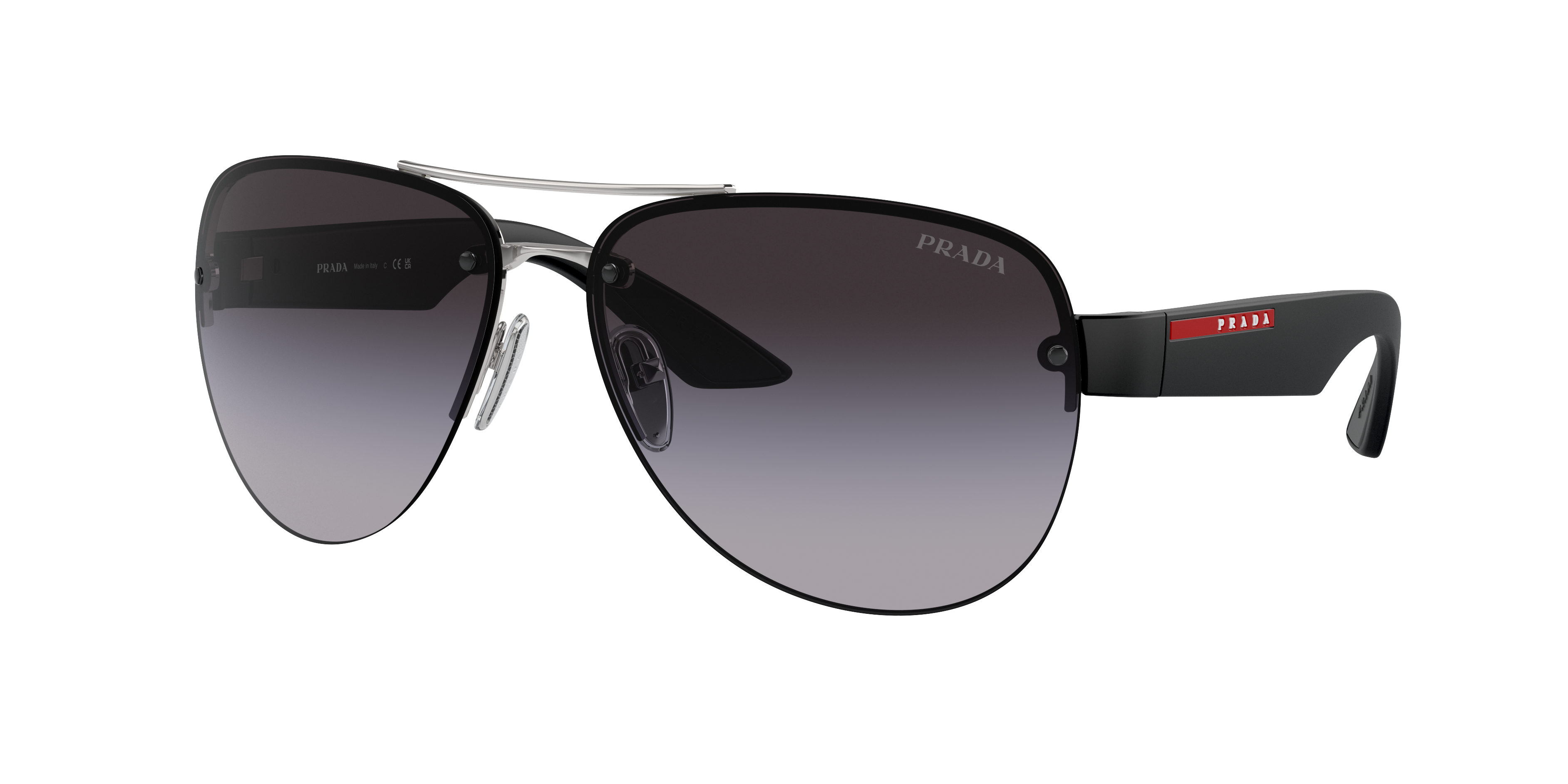 Shop Prada Linea Rossa Man Sunglasses Ps 55ys In Gradient Grey