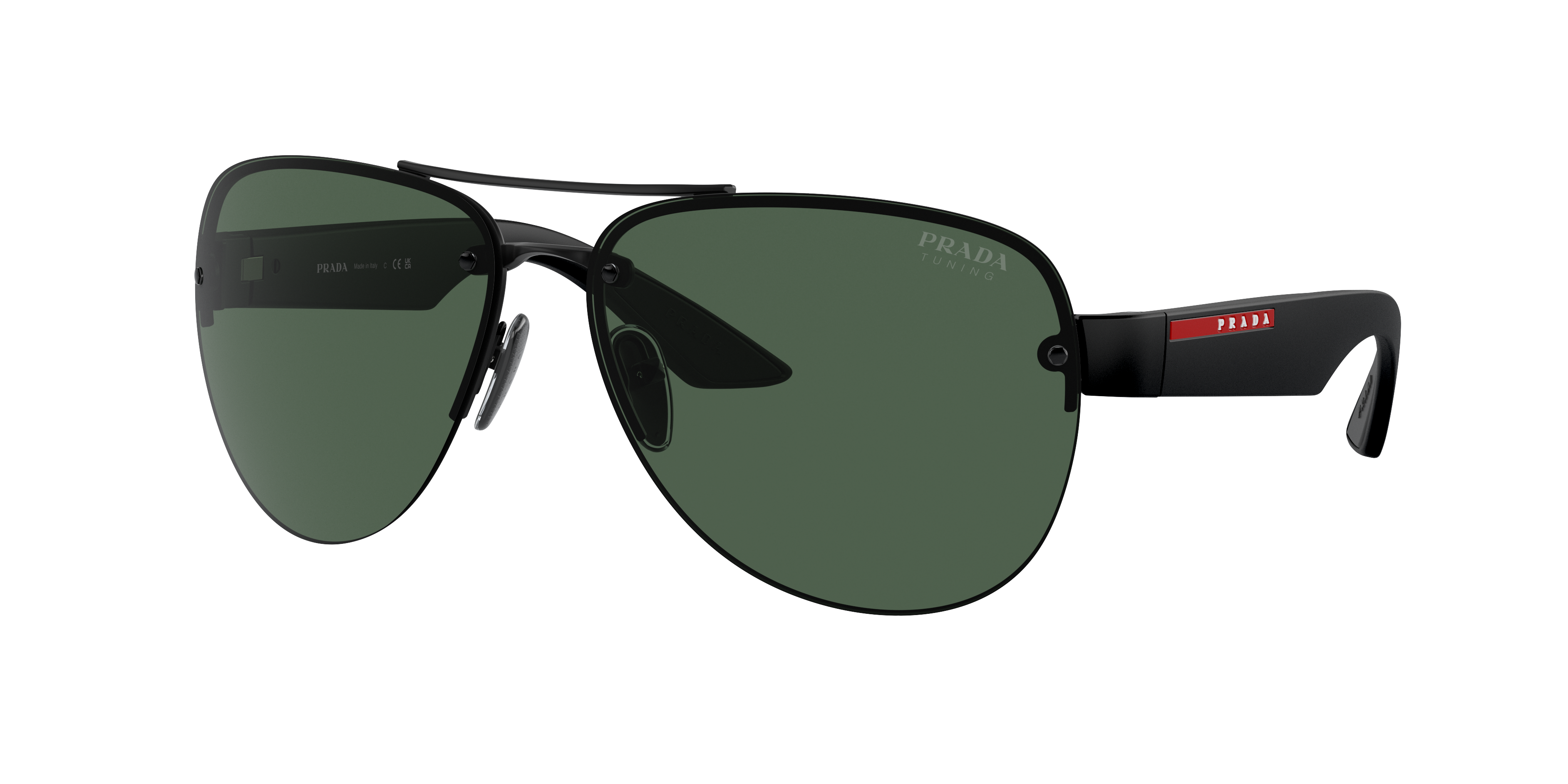 Shop Prada Linea Rossa Man Sunglasses Ps 55ys In Green Tuning