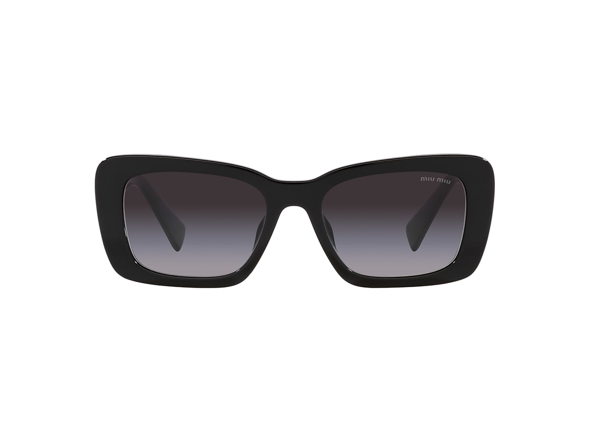 Miu Miu MU 07YS 53 Verlaufstönung Grau & Schwarz Sunglasses 
