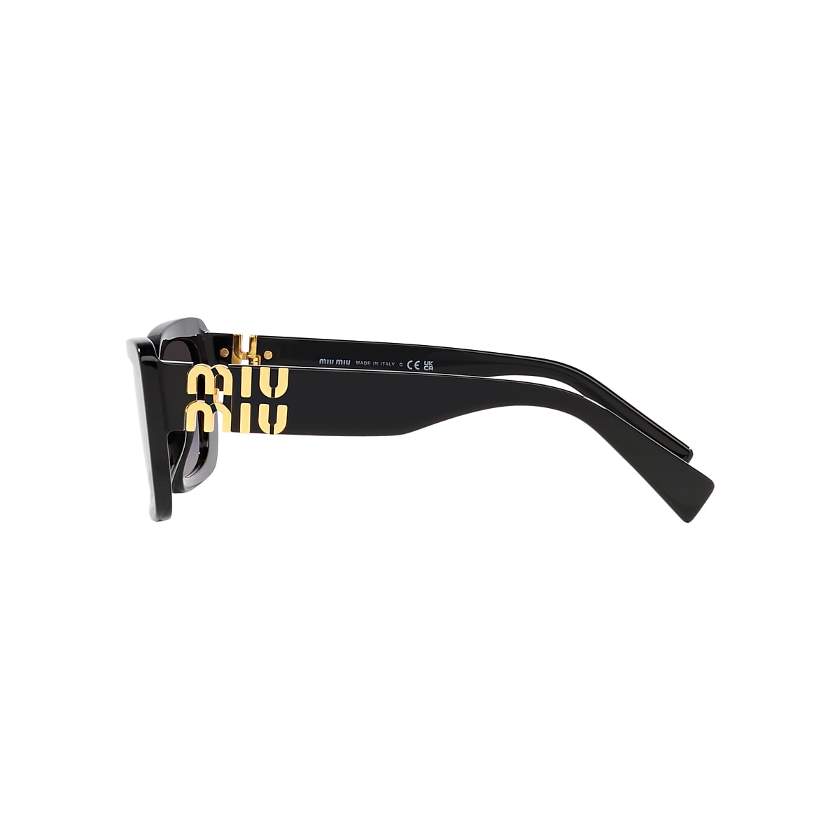 Miu Miu MU 07YS 53 Verlaufstönung Grau & Schwarz Sunglasses 