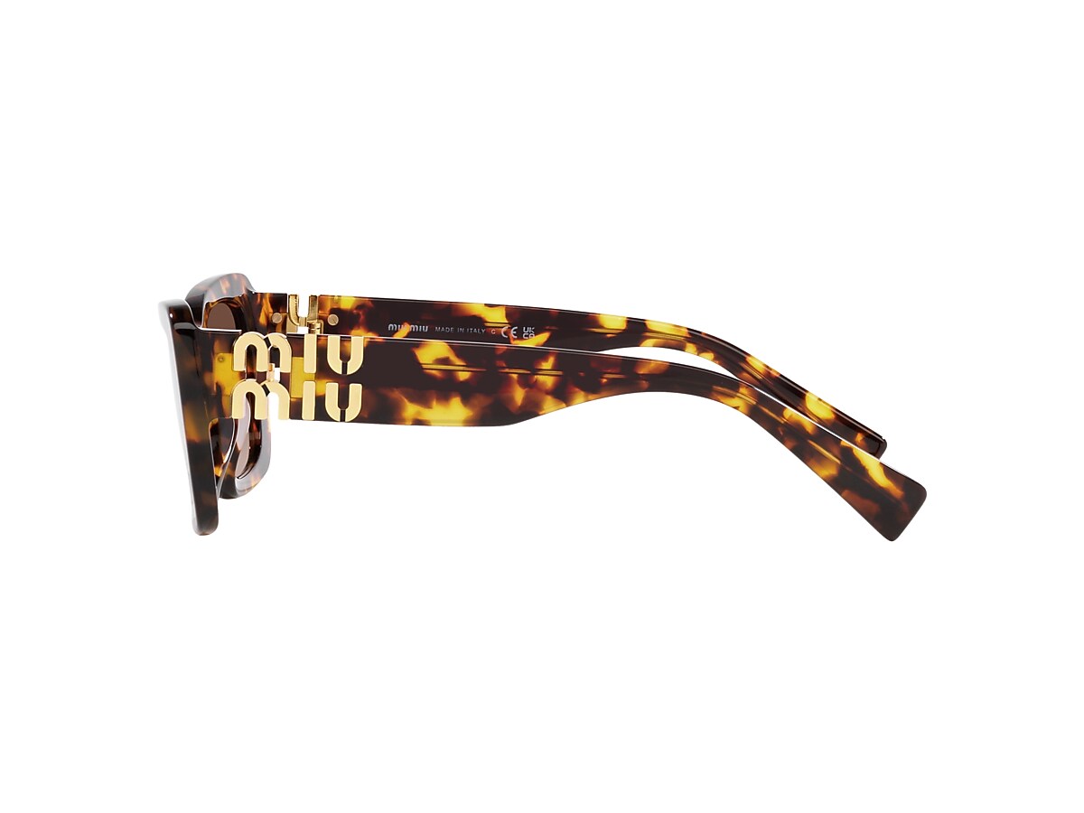 Miu Miu MU 07YS 53 Brown Gradient & Honey Havana Sunglasses 