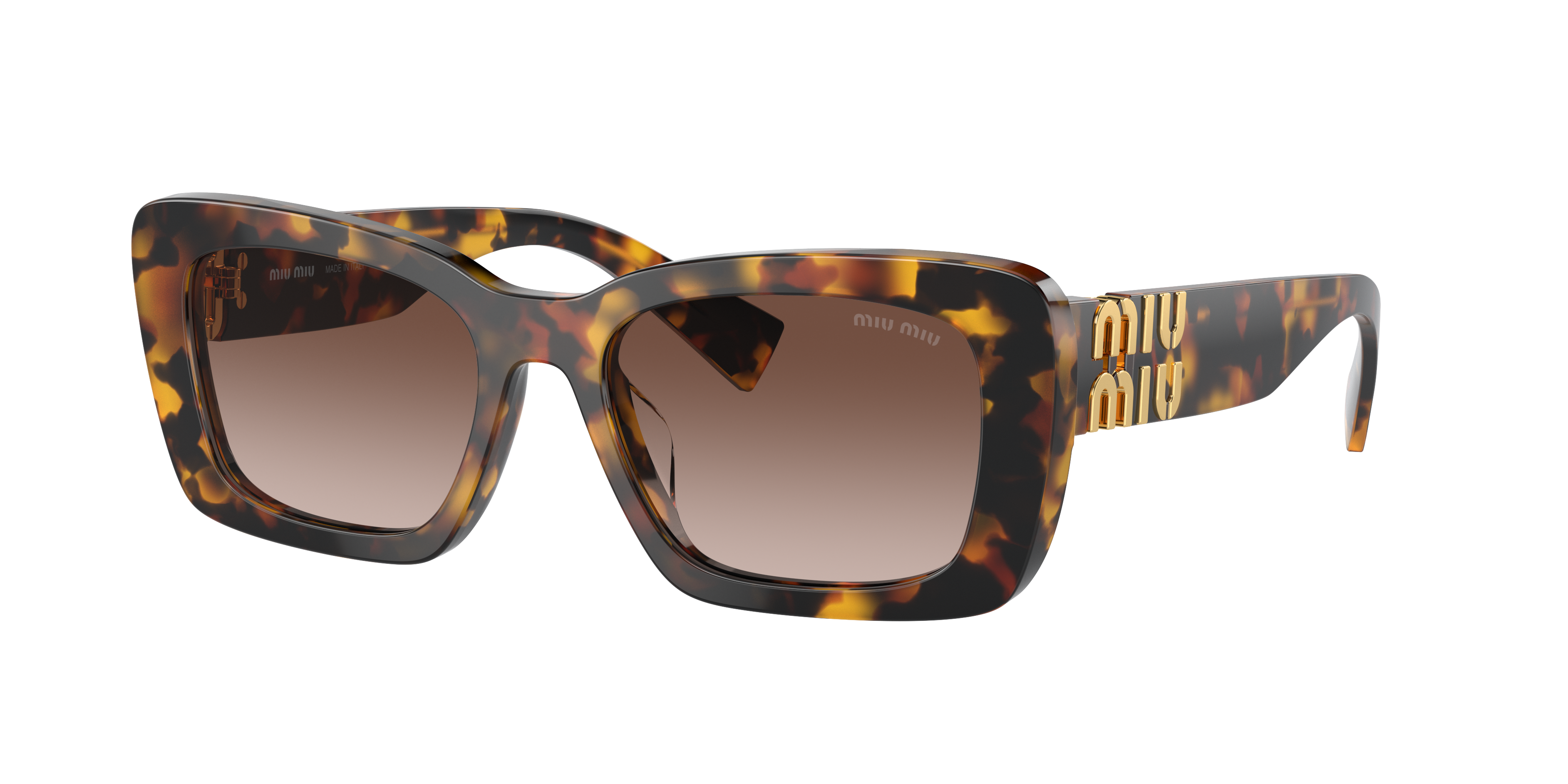 Shop Miu Miu Woman Sunglasses Mu 07ys In Brown Gradient