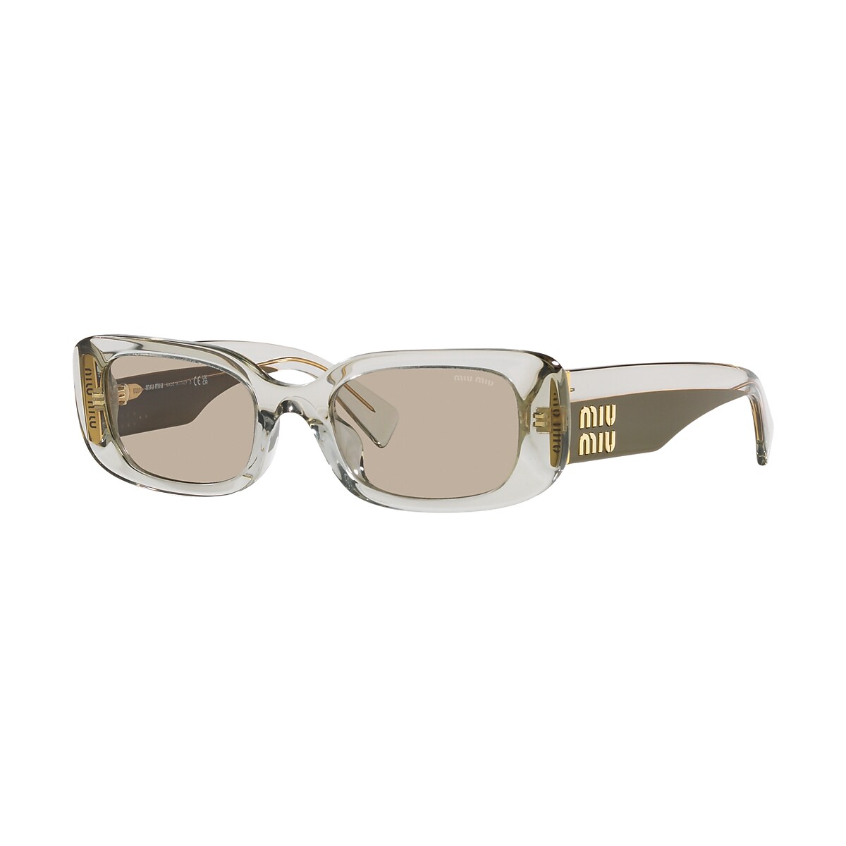 Miu Miu MU 08YS 51 Light Brown & Juta Sunglasses | Sunglass Hut USA