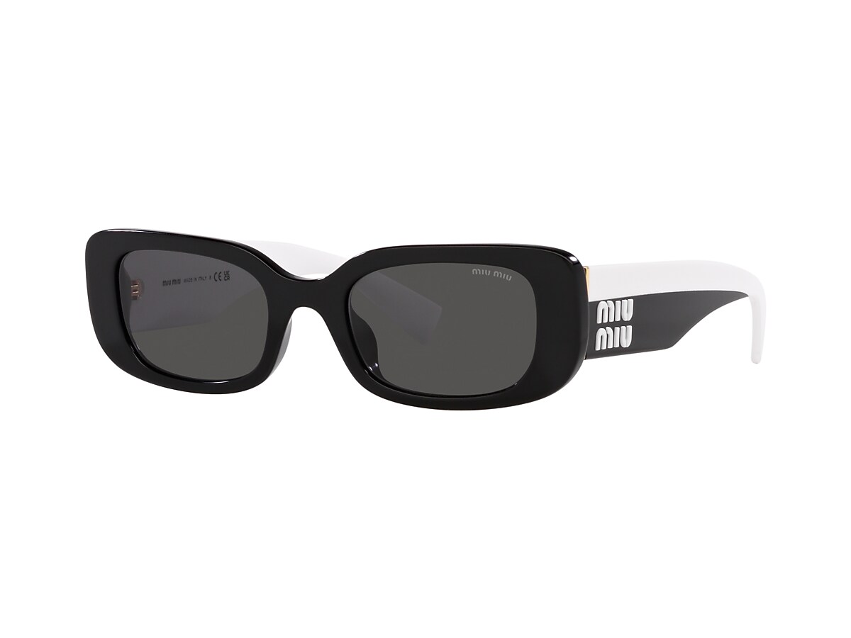 Miu Miu MU 08YS 51 Dark Grey & Black Sunglasses | Sunglass Hut USA