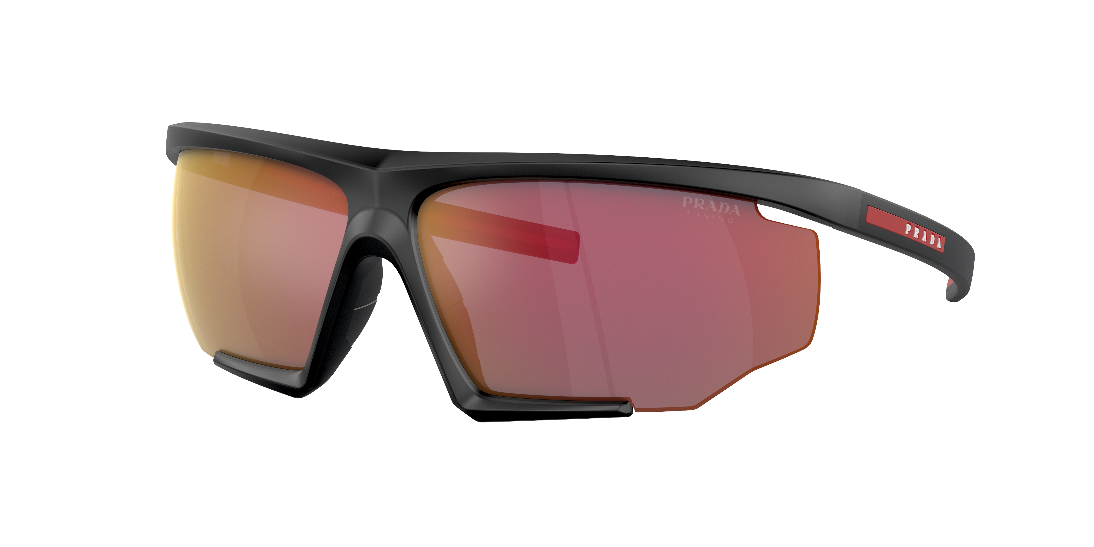 Prada Linea Rossa Man Sunglass Ps 07ys In Mirror Orange