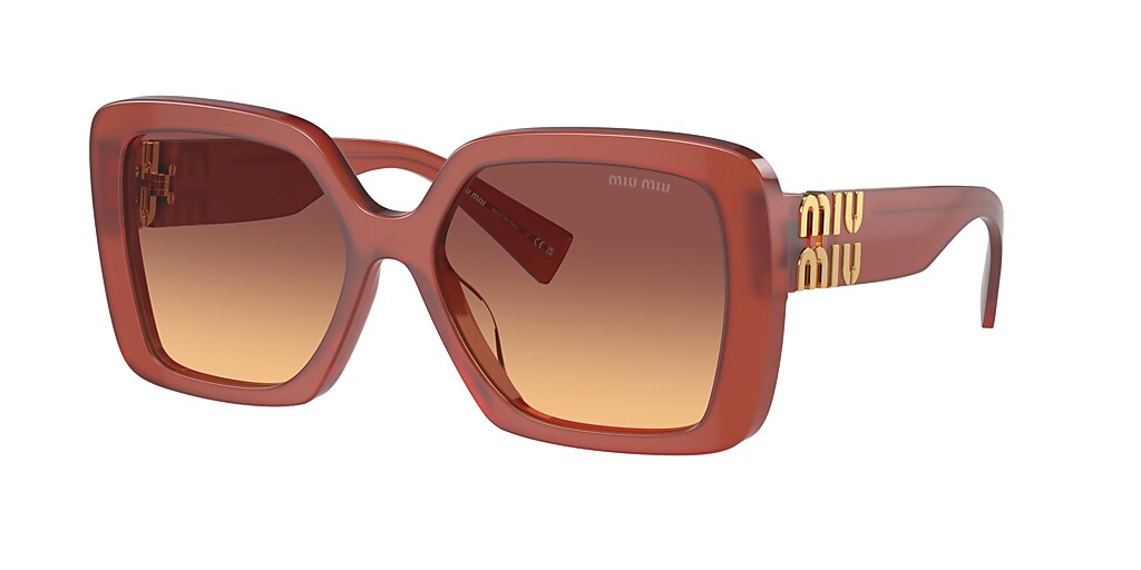 Miu Miu MU 10YS 56 Orange Gradient Violet & Cognac Opal Sunglasses ...