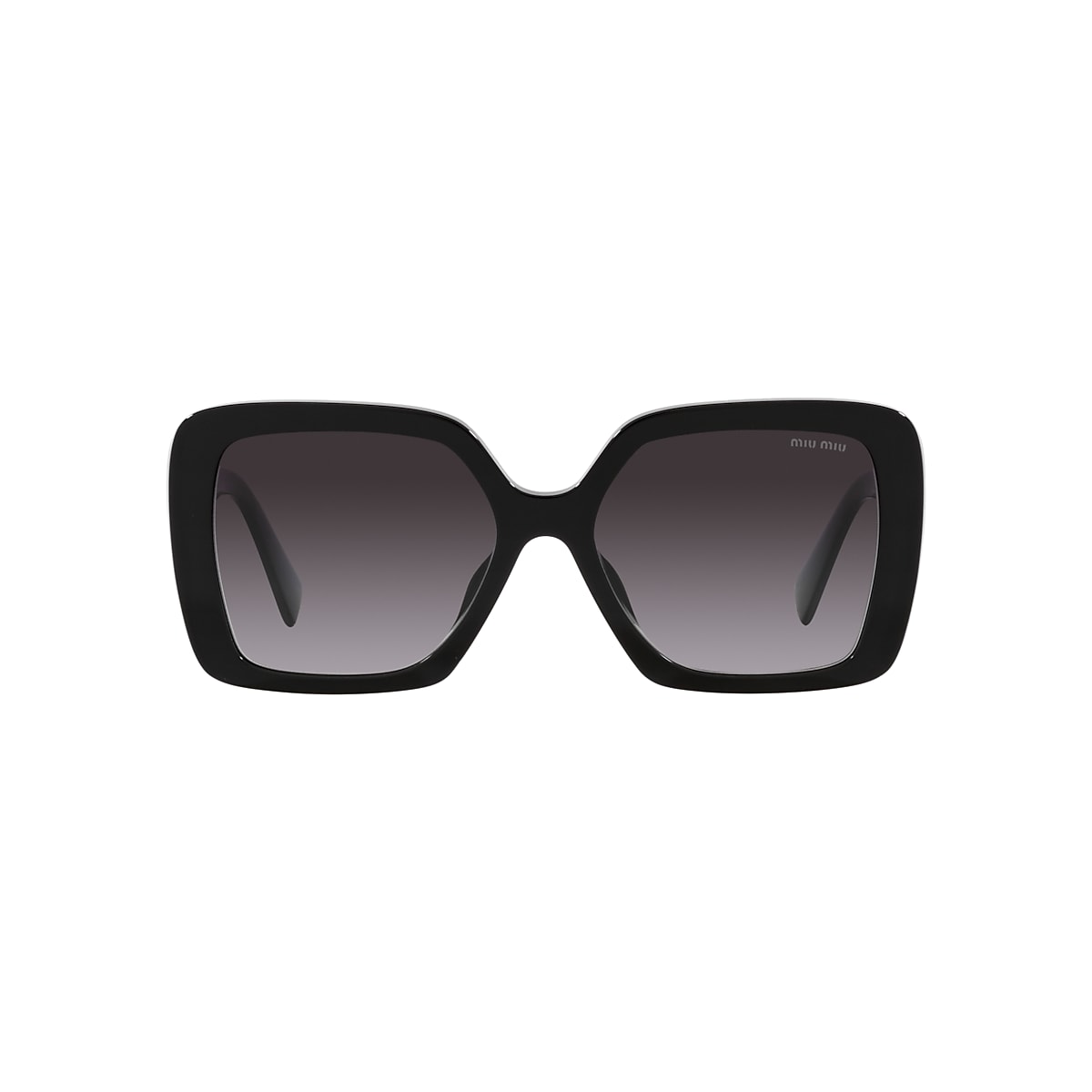 Miu Miu MU 10YS 56 Grau Verlaufstönung & Schwarz Sunglasses 