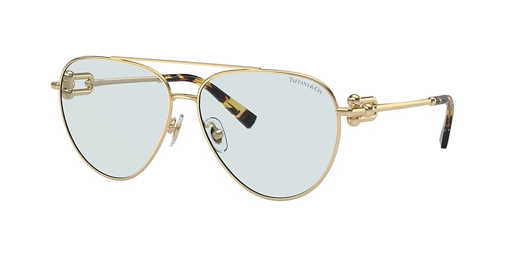 Tiffany & Co. TF3092 59 Azure Photo & Pale Gold Sunglasses | Sunglass ...