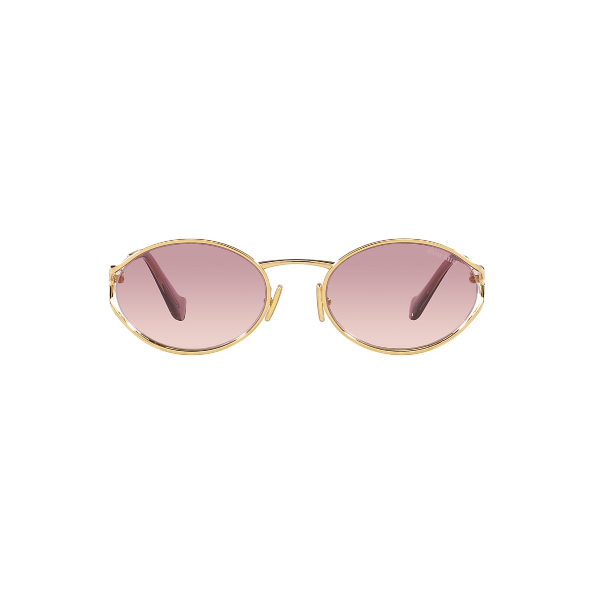 Pink Gold Round Sunglasses - Gold