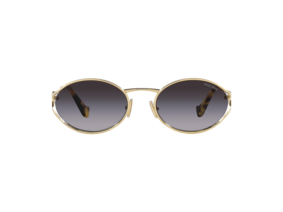 Miu Miu MU 52YS 54 Grey Gradient & Pale Gold Sunglasses | Sunglass 