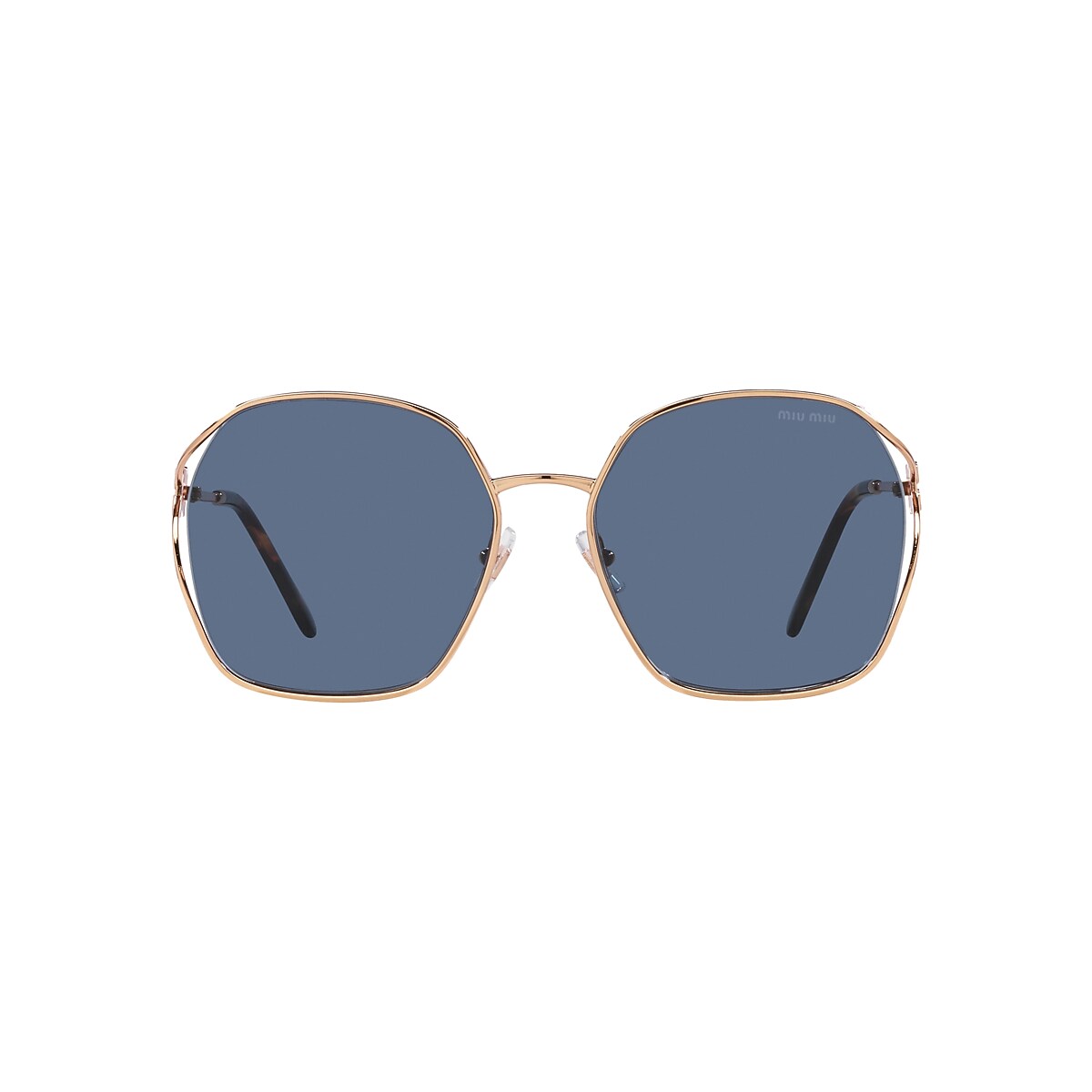 Miu Miu MU 52WS 60 Dark Blue & Rose Gold Sunglasses | Sunglass Hut USA