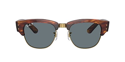 Ray-Ban RB0316S Mega Clubmaster 53 Dark Blue & Striped Havana 