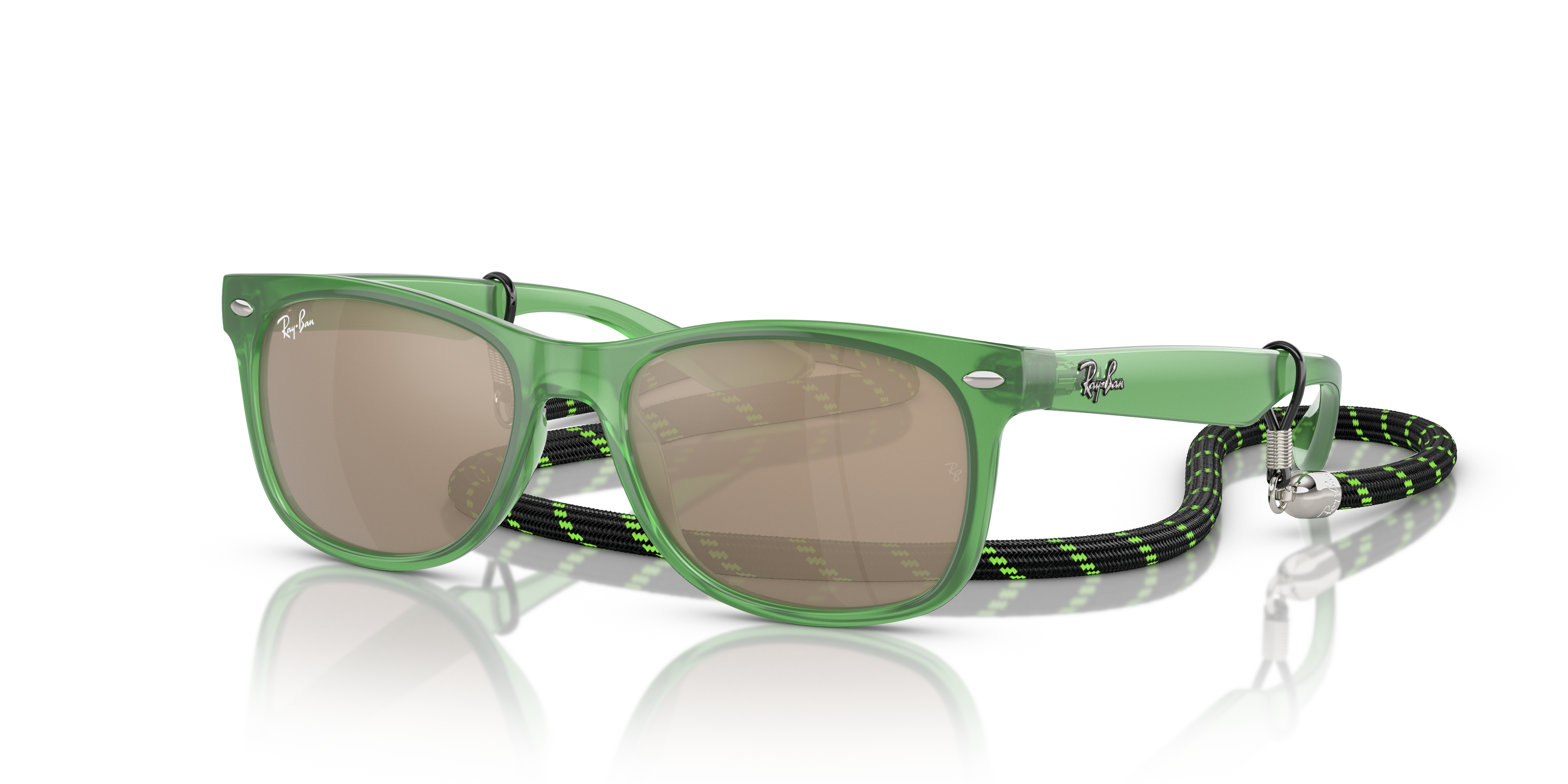 Ray-Ban RB0840S Mega Wayfarer 51 Silver & Transparent Green Sunglasses | Sunglass  Hut USA