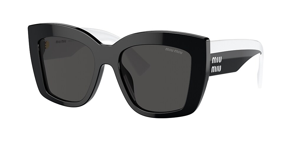 Miu Miu MU 04WS 53 Dark Grey & Black Sunglasses Sunglass Hut New Zealand