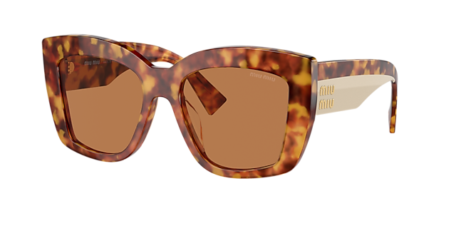 Miu Miu MU 04WS 53 Brown & Havana Light Sunglasses