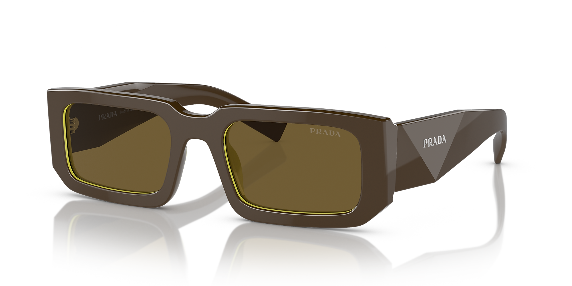 Prada Pr 06ys 53 Dark Brown And Lodencedar Sunglasses Sunglass Hut Usa 9560