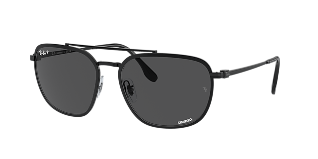 Ray-Ban RB3708 Chromance 56 Grey & Black On Silver Polarized