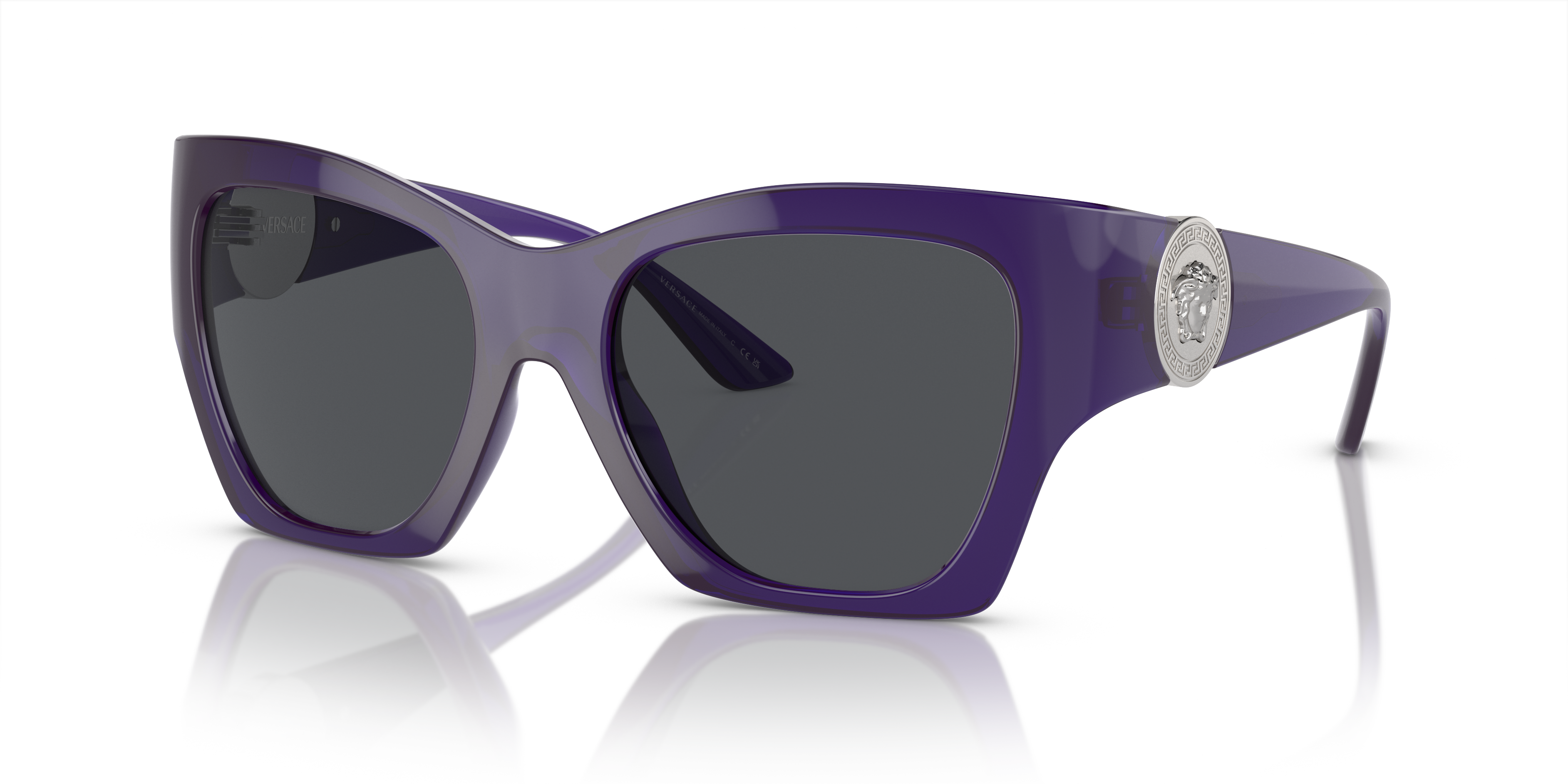 Versace 52mm Cat Eye Sunglasses In Purple | ModeSens