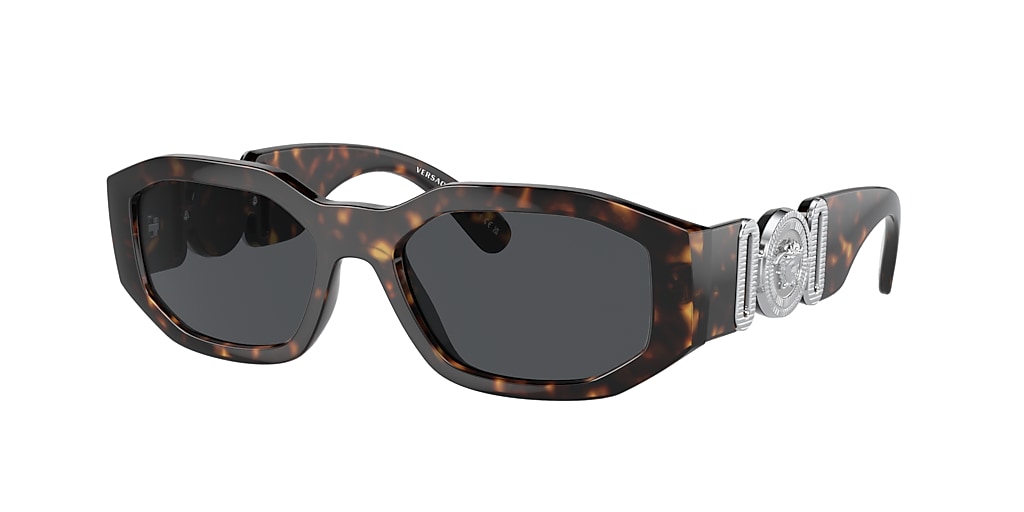 Versace VE4361 Biggie 53 Dark Grey & Havana Sunglasses | Sunglass Hut ...