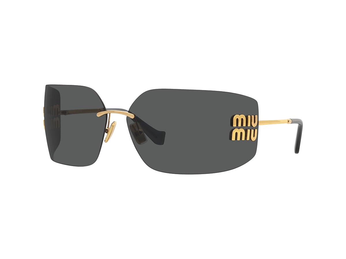 【送料,関税込】MIUMIU ランウェイサングラス MU54YS Miu Miu MU 54YS L (80 - 14) with Grey lenses and Gold frame