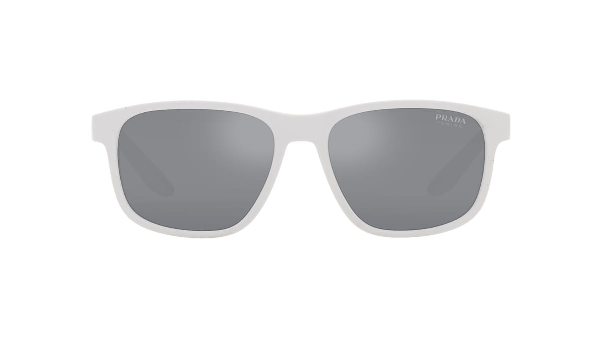 Prada Linea Rossa PS 06YS 56 Light Blue Mirror Silver White