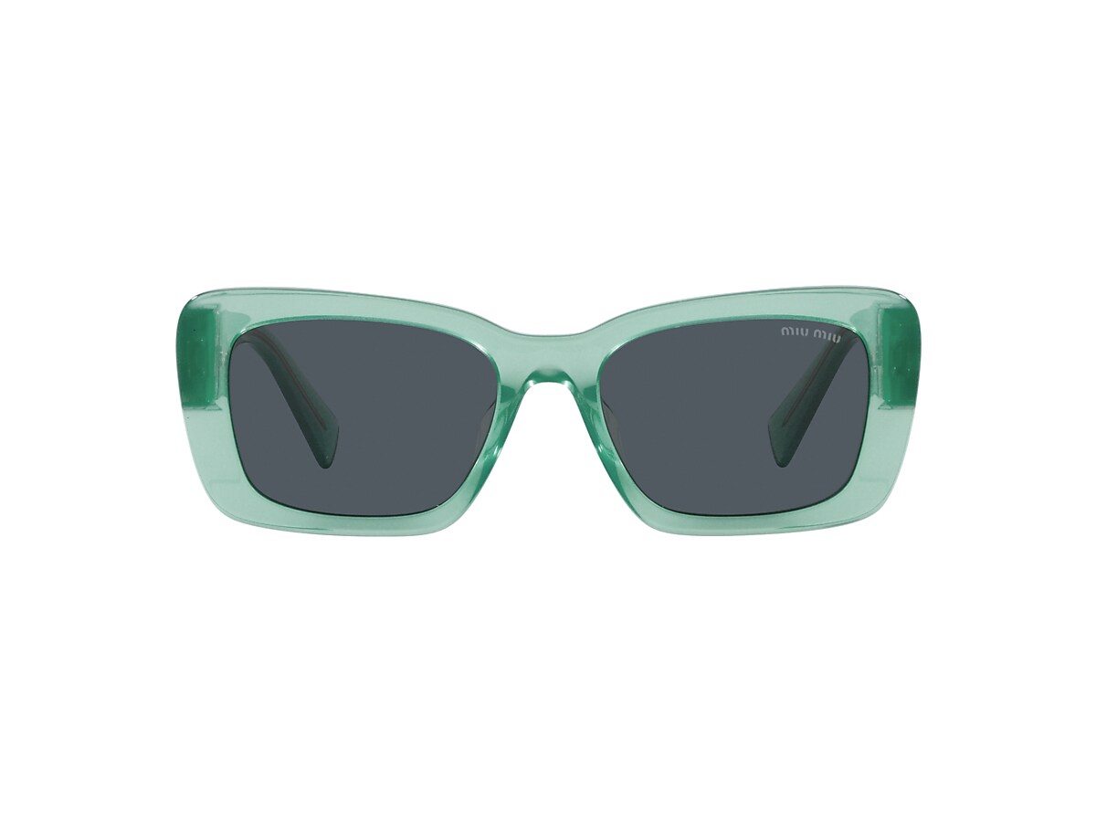 Miu Miu MU 07YS 53 Dark Grey & Opal Anise Sunglasses | Sunglass  